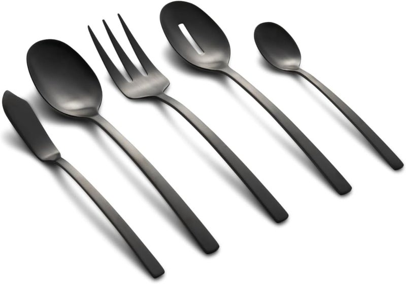 Cambridge Black Beacon Satin Piece Flatware Set 45 Count - Image 4