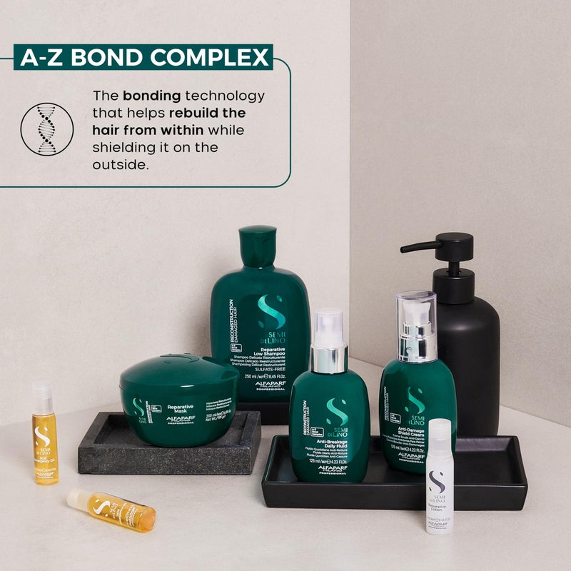 Alfaparf Milano قناع الشعر الترميمي الخفيف من ألفابارفي ميلانو - قناع عميق آمن للألوان - إصلاح الشعر التالف - قناع إعادة هيكلة للشعر الناعم - تركيبة نباتية (6.88 أونصة)  - Image 5