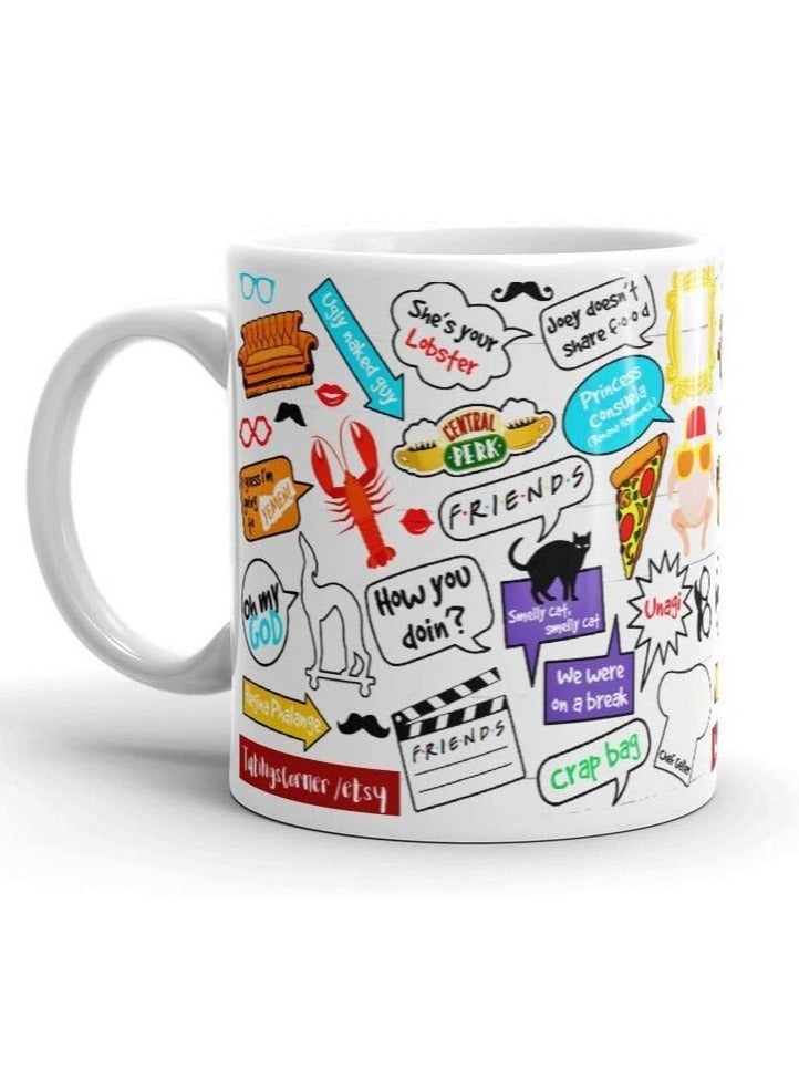 RYN Friends TV Show Mug for Coffee Tea | Printed Mug Funny Merchandise | Friends Mug Ceramic for Tea Coffee Milk - Image 1