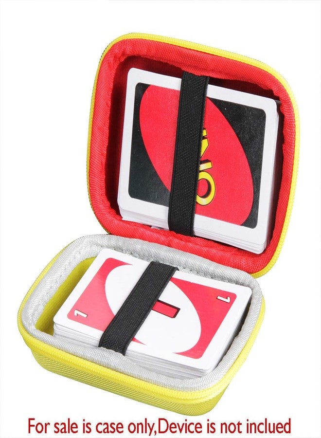 Anleo Hard Travel Case for Mattel UNO Classic Card Game(Only Case) (Yellow+Red) - Image 2