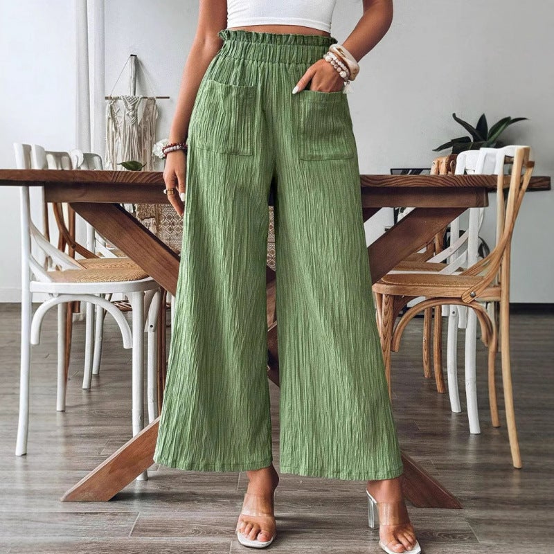 2026 Women's Solid Color Casual Straight Leg Pants - Image 2