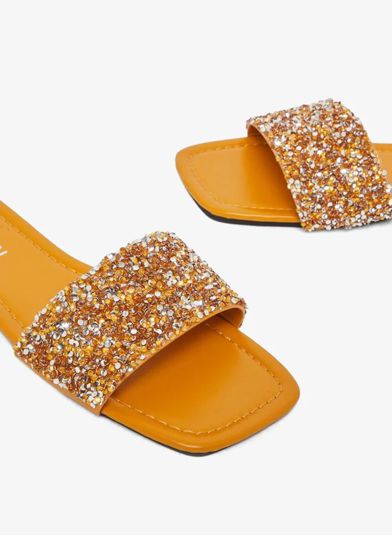 Take Two  Embellished Slip-On Sandals for Women | Best Price UAE