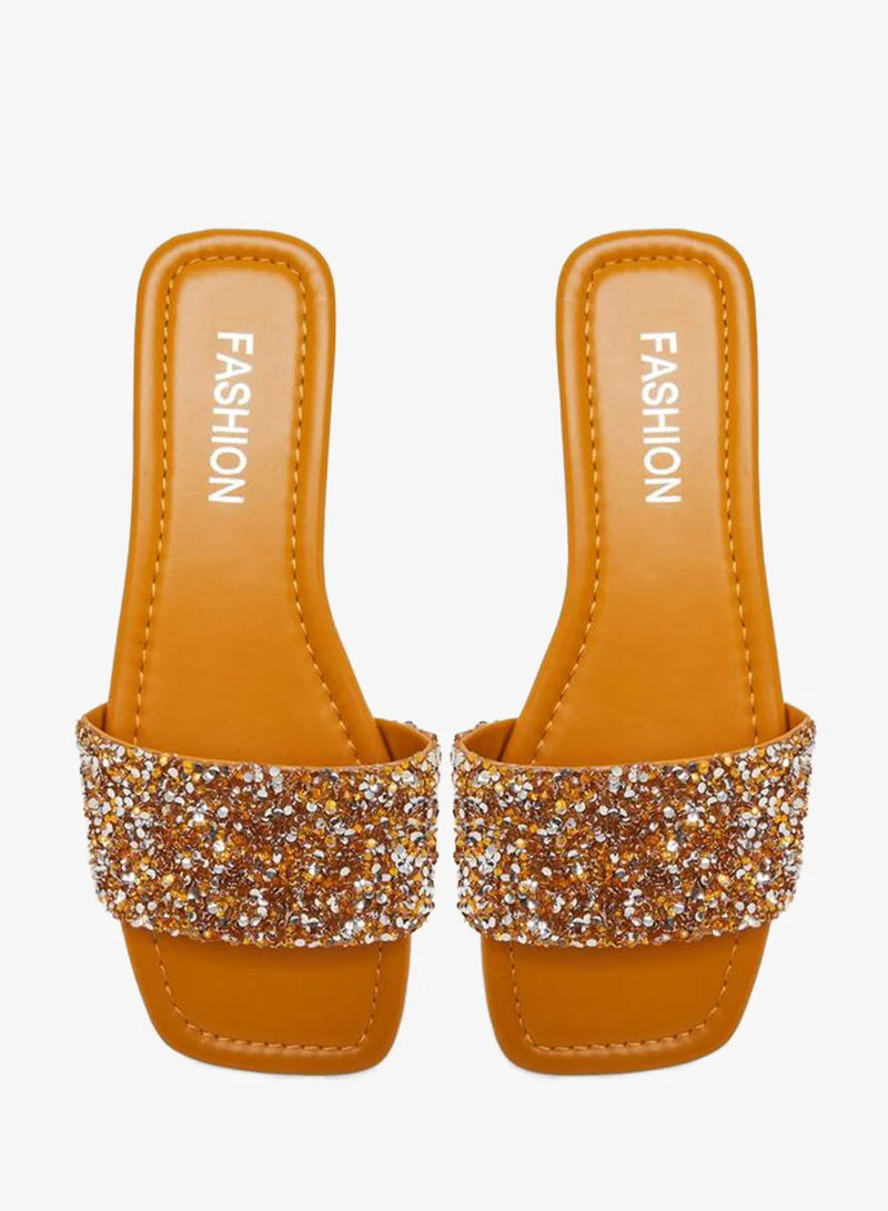 Take Two  Embellished Slip-On Sandals for Women | Best Price UAE