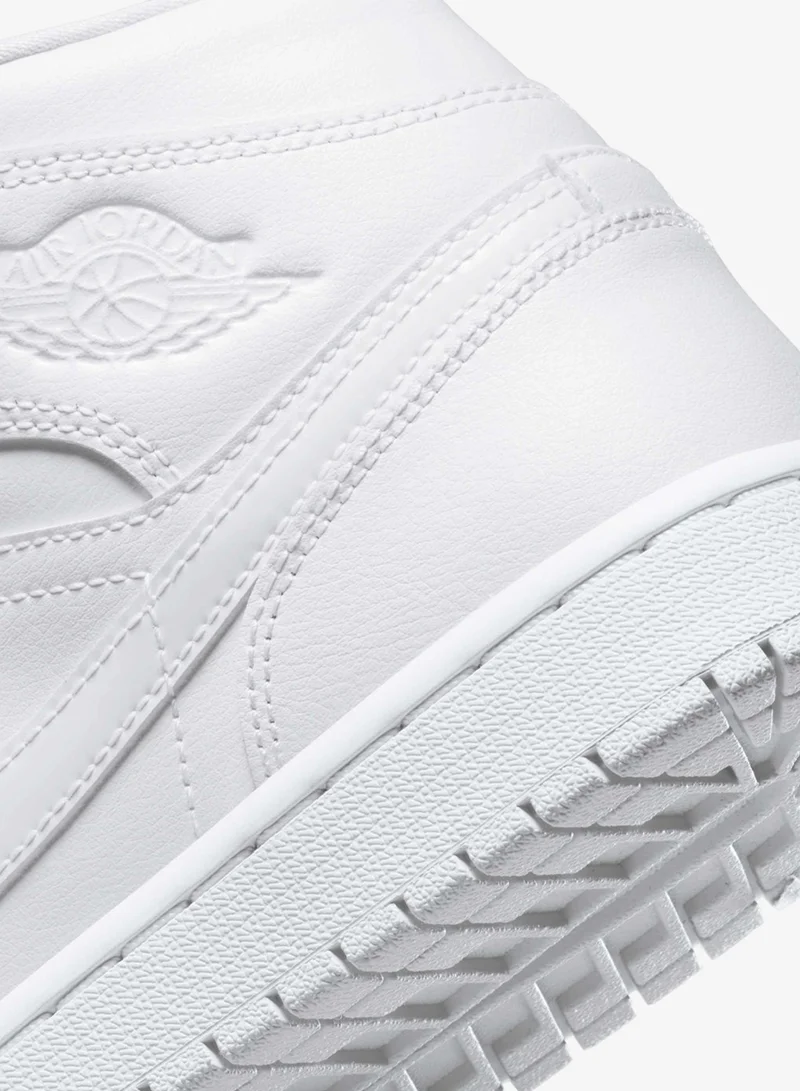 Jordan White Women's Air Jordan 1 Mid Shoes for Women | Best Price UAE