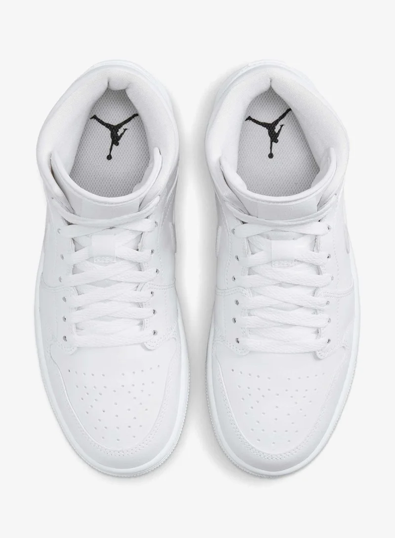 Jordan White Women's Air Jordan 1 Mid Shoes for Women | Best Price UAE