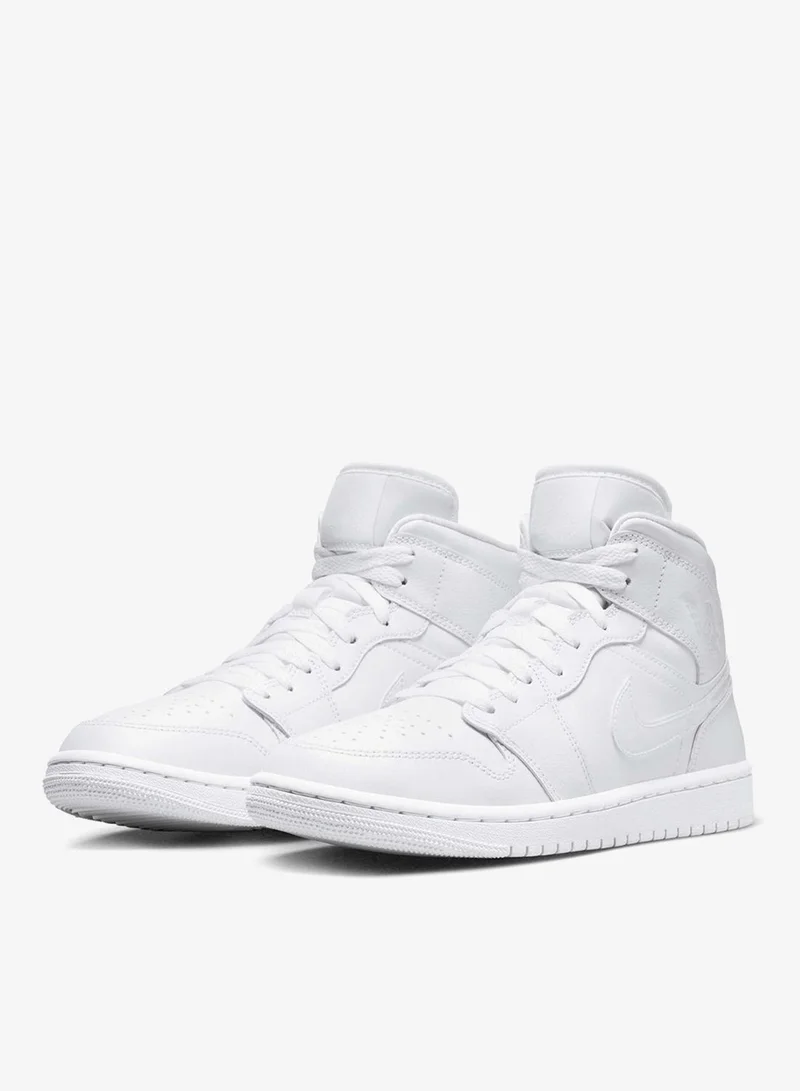 Jordan White Women's Air Jordan 1 Mid Shoes for Women | Best Price UAE