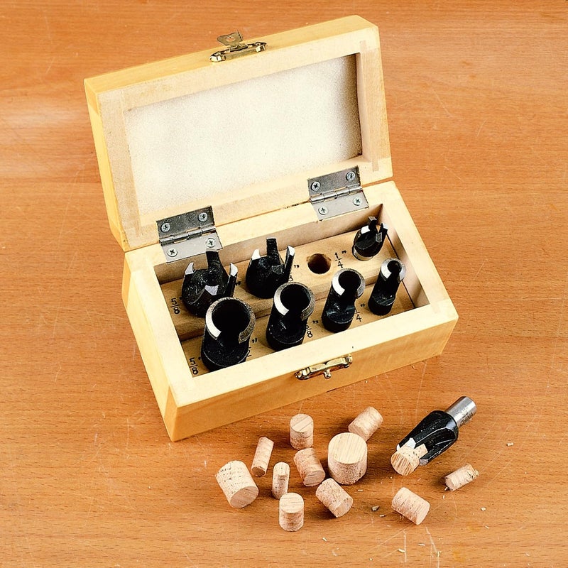 WOODRIVER 8Piece Deluxe Plug Cutting Kit - Image 1