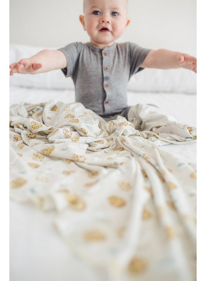 Copper Pearl Large Premium Knit Baby Swaddle Receiving Blanket Chip - Image 4