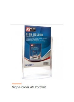 MODEST MODEST – SIGN HOLDER (T STAND) – 148 x 210mm (MS 2234) Can be use for: COMPANY, SCHOOL, MEETING, OFFICIAL BUSINESS, HOTE, RESTAURANT, MARKET PRICE SHOW, PRODUCT FUNCTION EXPLAIN, ETC.,  - Image 2