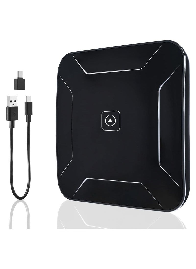 Captaintech in 1 Android Auto & Carplay Wireless Adapter, Wireless Carplay Adapter for Phone, Plug & Play, 5GHz WiFi Wireless CarPlay Android Auto Streaming Box for Car Models 2015-2023, Fast Connecting  - Image 1