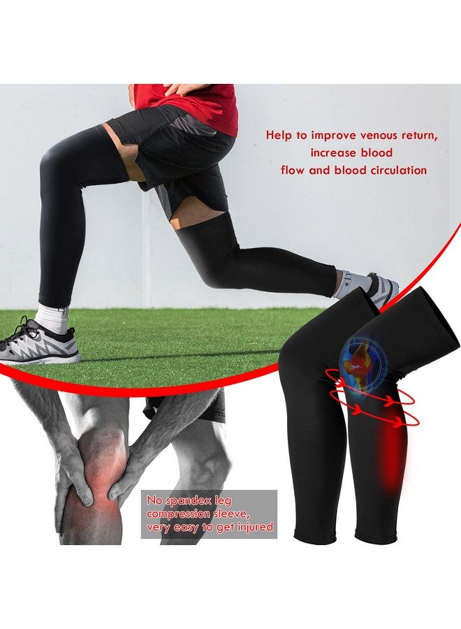 Skylety Leg Sleeves Compression Long Knee Sleeve UV Preserve for Men Women Sport Basketball Football (Black,6 Pieces) - Image 4