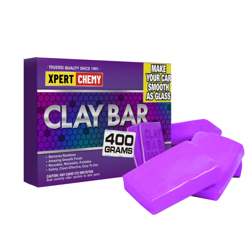 XPERTCHEMY Car Clay Bar 4 Pack 400g4x100g Auto Detailing Premium Grade No Scratch Magic Clay Bars Cleaner Kit with Washing and Adsorption Capacity for Car Auto SUV RV Truck Purple - Image 3