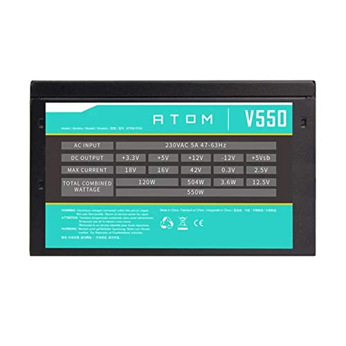 Antec Atom V550 V2 550Watts Non-Modular Gaming Power Supply - Image 4