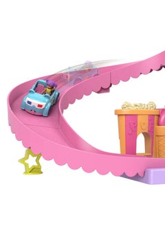 Polly Pocket Pollyville Dolls & Playset, Drive-In Movie Theater With 2 Micro Dolls, 1 Toy Car & 11 Accessories  - Image 5