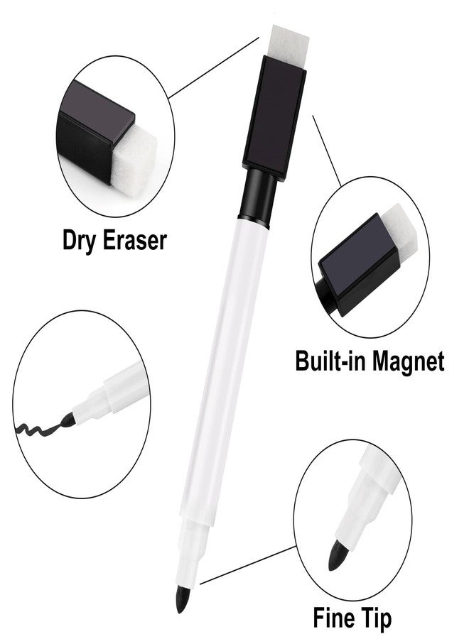 IHPUKIDI Magnetic Dry Erase Markers Fine Point Tip, 48-Pack Whiteboard Markers Dry Erase Marker with Eraser Cap, Low Odor Whiteboard Markers for Kids Teachers - Image 2