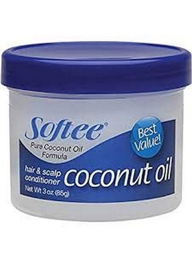 Softee Softee Pure Coconut Oil Formula Hair and Scalp Treatment 3 Ounces each 2 Pack (6 Ounces Total)  - Image 2