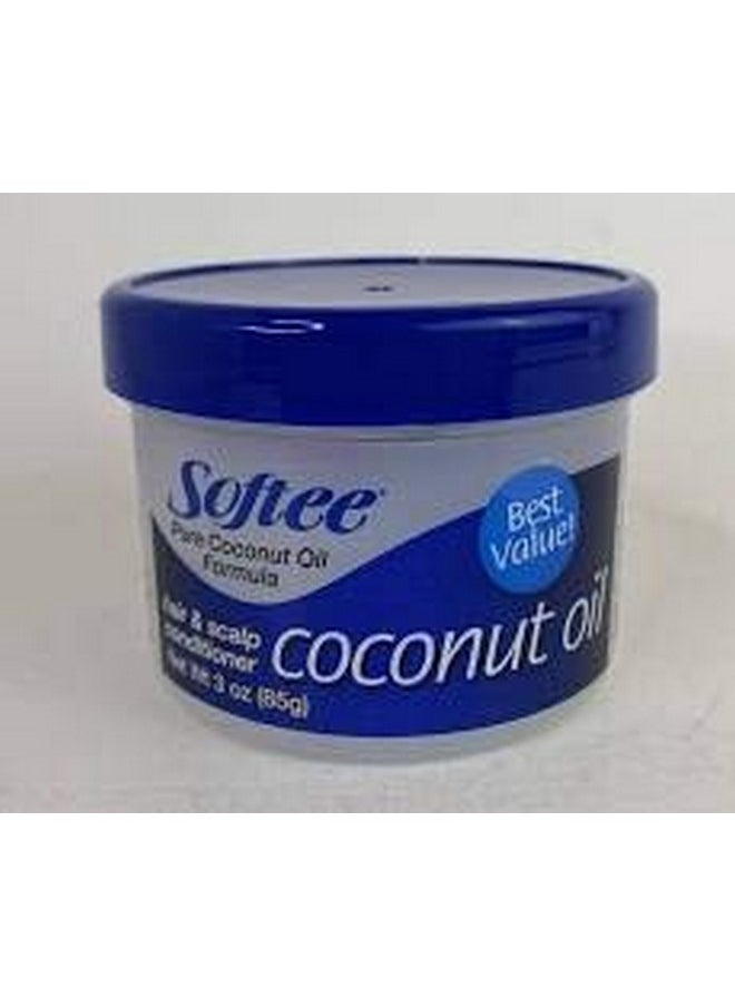 Softee Softee Pure Coconut Oil Formula Hair and Scalp Treatment 3 Ounces each 2 Pack (6 Ounces Total)  - Image 3