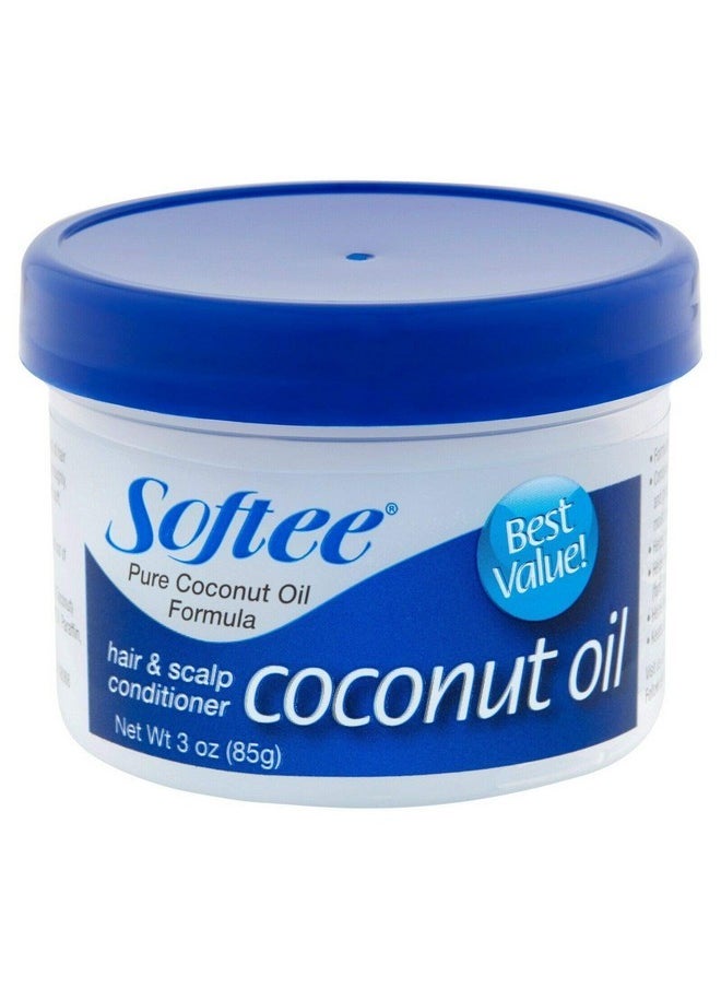 Softee Softee Pure Coconut Oil Formula Hair and Scalp Treatment 3 Ounces each 2 Pack (6 Ounces Total)  - Image 1