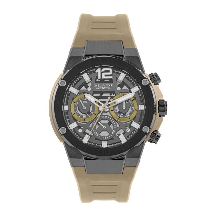 BLADE Swift Desert 3667G5AGD SS & Silicone Strap Multifunction Men's Watch - Image 1