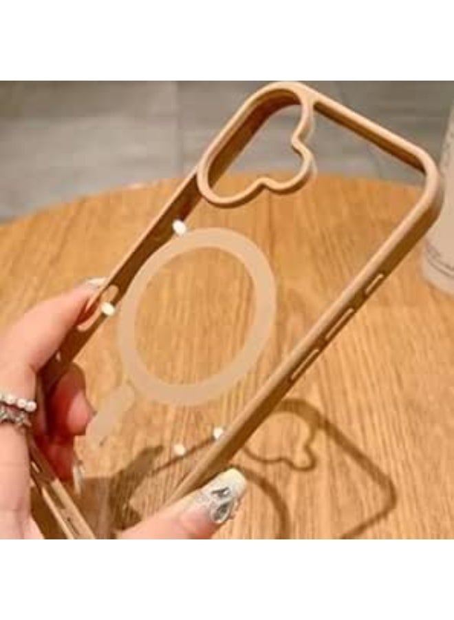 Case Compatible with iPhone 17   Case, Compatible with MagSafe, Military Shockproof Protection, Magnetic Case, Crystal Clear, (Desert Gold)