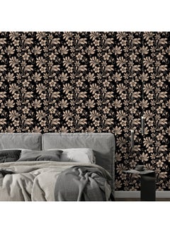 Vintage Floral Seamless Pattern With Trailing Fabric Wallpaper Covers An Area ​​Up To 4.2Mx3M With Adhesive  And Smoothing Tool