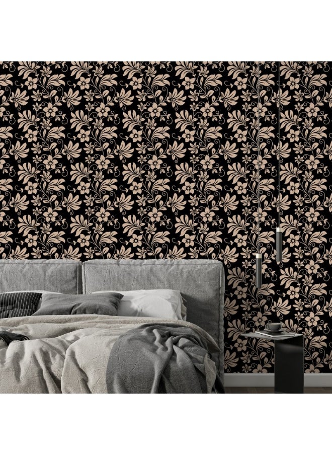 Home Gallery - Vintage Floral Seamless Pattern With Trailing Fabric Wallpaper Covers An Area ​​Up To 4.2Mx3M With Adhesive  And Smoothing Tool - Image 1