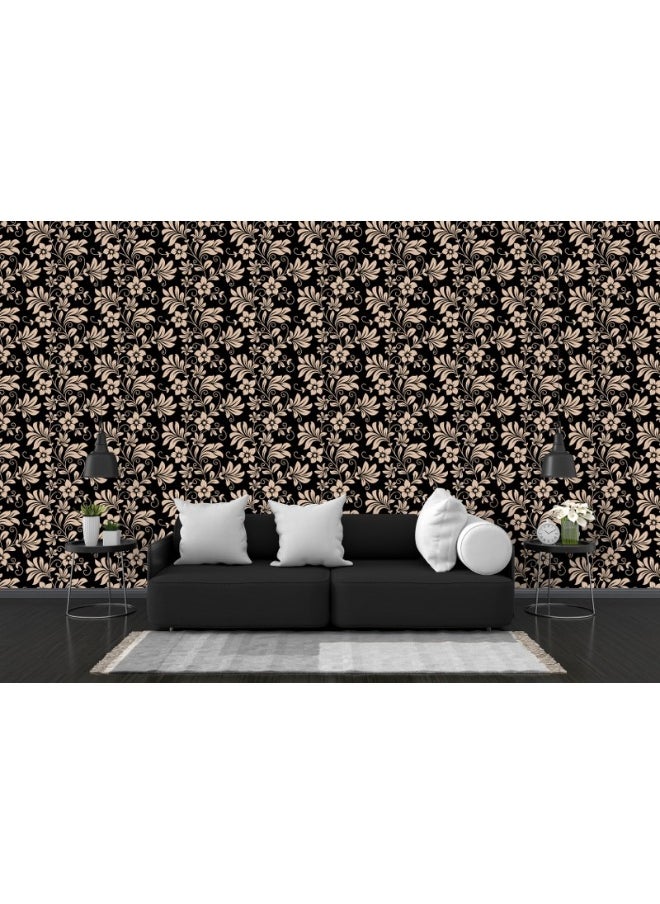 Home Gallery - Vintage Floral Seamless Pattern With Trailing Fabric Wallpaper Covers An Area ​​Up To 4.2Mx3M With Adhesive  And Smoothing Tool - Image 1