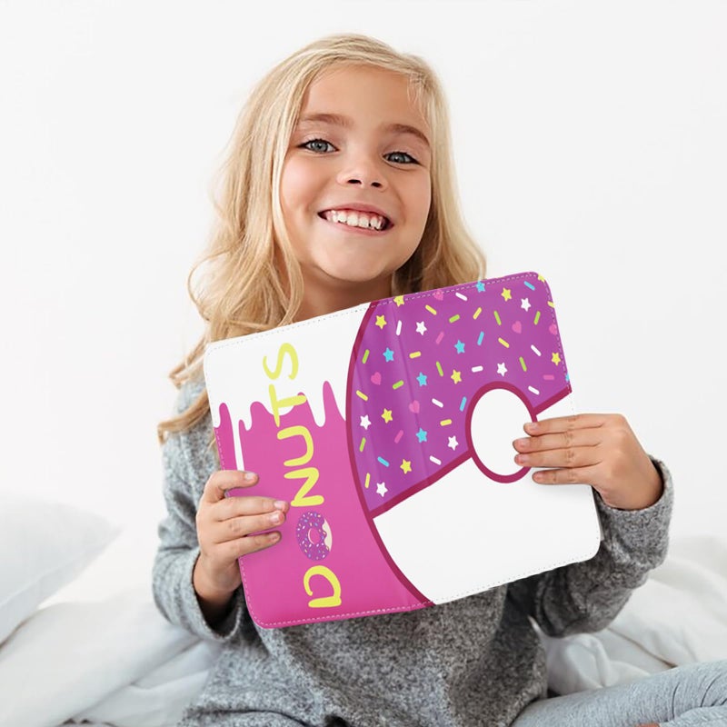 Piefectpie 4 Pocket Card Binder 400 Card Holder Album, Pink Donut Trading Cards Holder Zipper Binder for Girl Teen Collection (Purple Donut, 400 Pocket) - Image 2