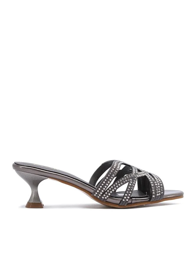 فايور Crystal-Embellished Kitten Heel MY 413