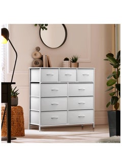 HXDream Dresser with 9 Drawers,Furniture Storage Chest Tower Unit,Tall Chest Organizer Unit,Storage cabinet with drawers（White）  - Image 5