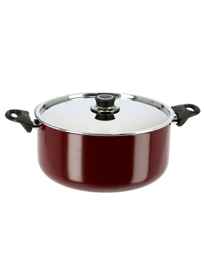 Royalford Nonstick Cookware With Lid Red - Image 1