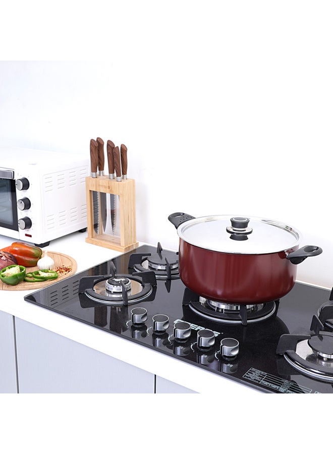 Royalford Nonstick Cookware With Lid Red - Image 4