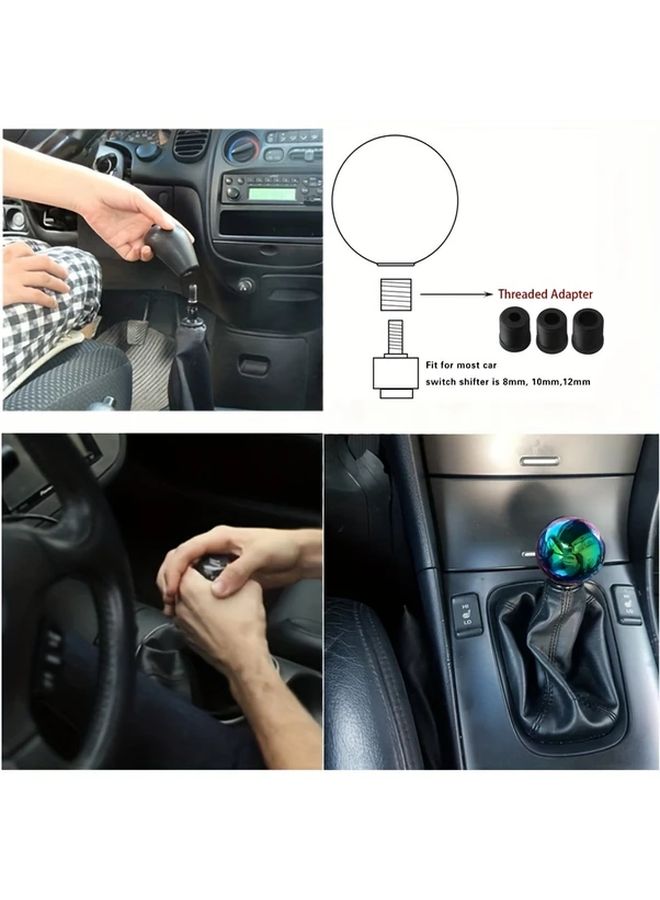 Blue Heavy Duty Aluminum Alloy Round Universal Gear Shift Knob For Car Manual Modification - Image 3