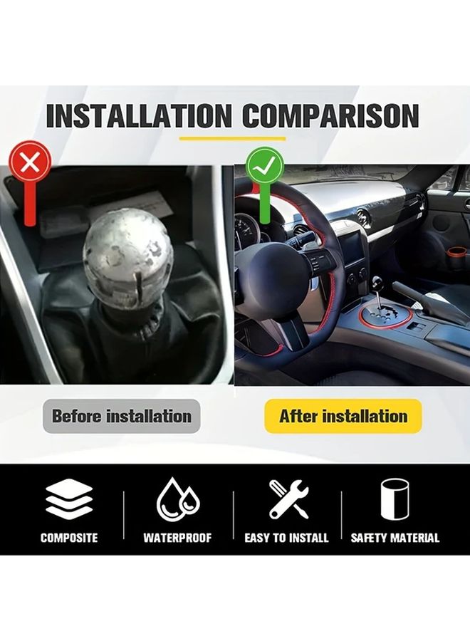 Blue Heavy Duty Aluminum Alloy Round Universal Gear Shift Knob For Car Manual Modification - Image 4