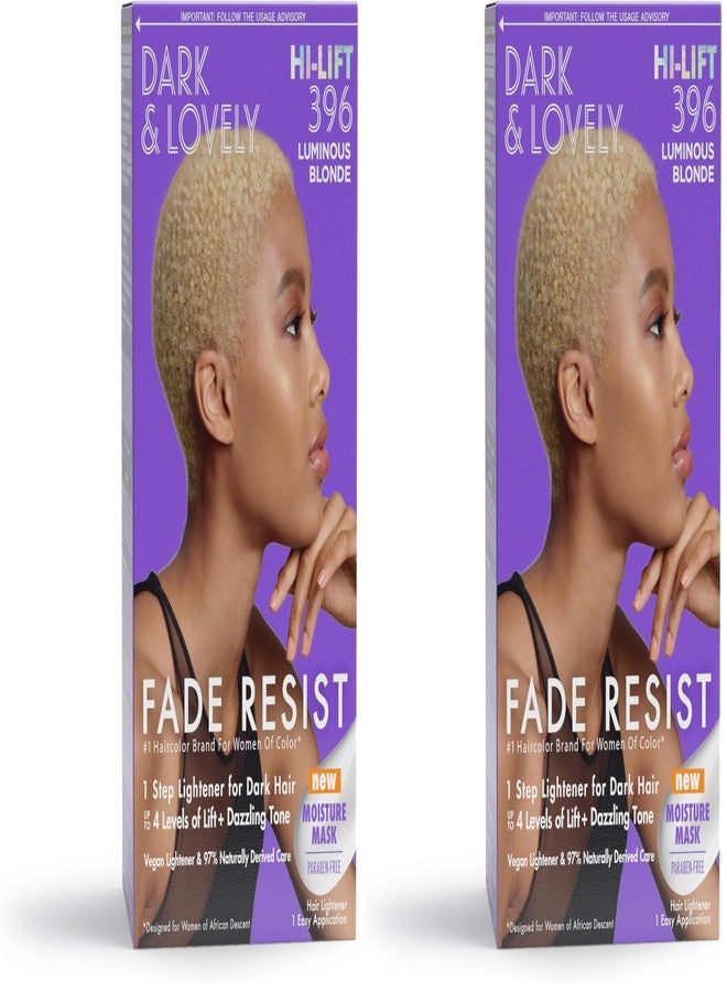 SOFT SHEEN SoftSheen-Carson Dark and Lovely Fade Resist Rich Conditioning Color, Luminous Blonde 396 (Pack of 2) - Image 1