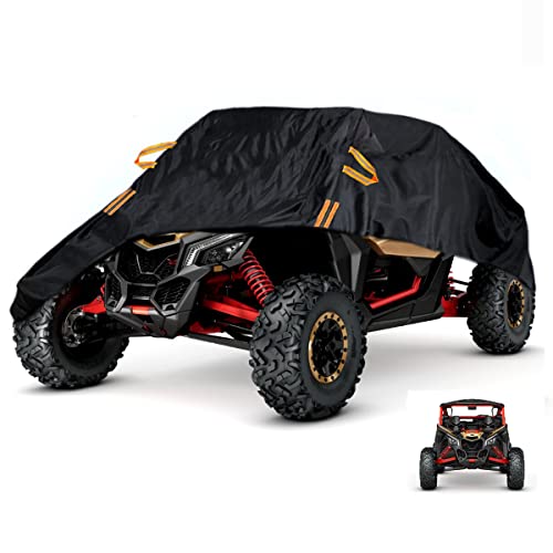 Macosy UTV X3 Cover Waterproof Heavy Duty Oxford Cloth All Weather Protection Covers for Can-Am Maverick X3 XMR XRC MR R/X DS RS RC Turbo R 900 HO Polaris RZR/XP Turbo S, 2-3 Seater - Image 1