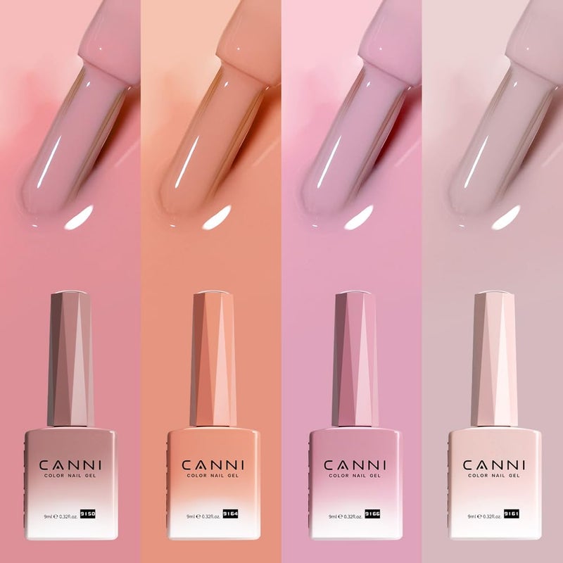 CANNI CC7 30 Pcs 9ML Hema-Free Jelly Gel Nail Polish Set with Base Top Coat- Jelly Nude Pink Translucent Gel Polish Colors Kit, Soak Off LED Nail Manicure Kit DIY at Home Salon Gifts - Image 4