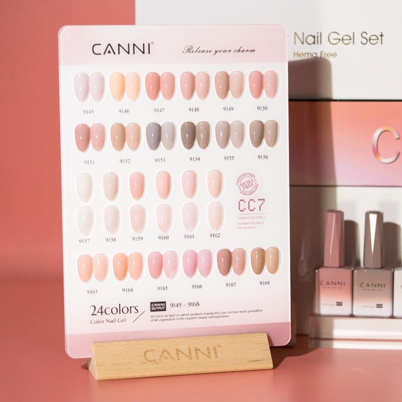 CANNI CC7 30 Pcs 9ML Hema-Free Jelly Gel Nail Polish Set with Base Top Coat- Jelly Nude Pink Translucent Gel Polish Colors Kit, Soak Off LED Nail Manicure Kit DIY at Home Salon Gifts - Image 2