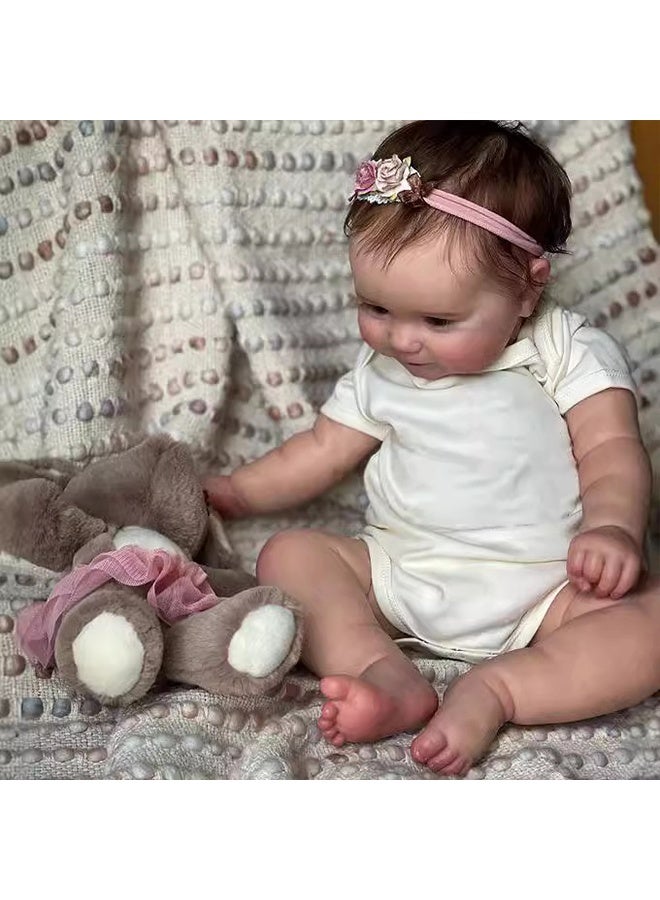 بيوينتي دمية الطفل المولودة من جديد 20 بوصة واقعية دميات الطفل حديث الولادة - وزن الحياة مع بنات دمية السيليكون الناعمة مع لعبة فاخرة وملابس دمية لسن 3+ - Image 2