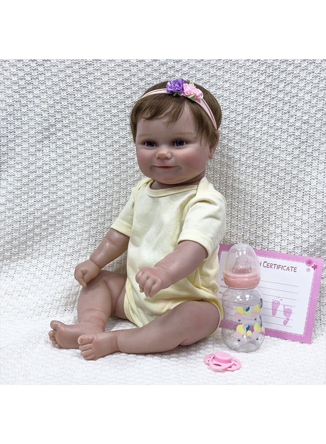 بيوينتي دمية الطفل المولودة من جديد 20 بوصة واقعية دميات الطفل حديث الولادة - وزن الحياة مع بنات دمية السيليكون الناعمة مع لعبة فاخرة وملابس دمية لسن 3+ - Image 4