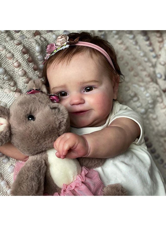 بيوينتي دمية الطفل المولودة من جديد 20 بوصة واقعية دميات الطفل حديث الولادة - وزن الحياة مع بنات دمية السيليكون الناعمة مع لعبة فاخرة وملابس دمية لسن 3+ - Image 3