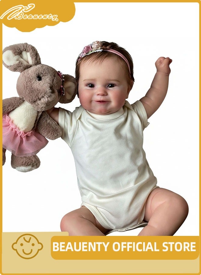 Beauenty Reborn Baby Doll 20 inch Realistic Newborn Baby Dolls - Lifelike Weighted with Soft Silicone Doll Girls with Plush Toy & Doll Clothes for Age 3+ - Image 1