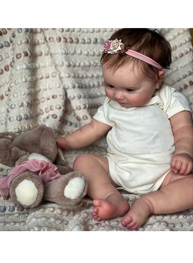 Beauenty Reborn Baby Doll 20 inch Realistic Newborn Baby Dolls - Lifelike Weighted with Soft Silicone Doll Girls with Plush Toy & Doll Clothes for Age 3+ - Image 5