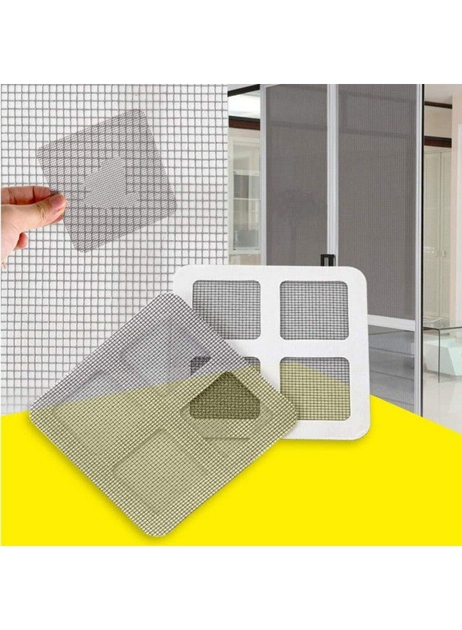 Beauenty 12 Pcs Window Door Mesh Screen Patch Repair Kit Window Mesh Mesh Repair Patch Stickers Self Adhesive Window Mosquito Net Patches Inner Hole Anti-Mosquito Net (3.94 x 3.94 inches)  - Image 5