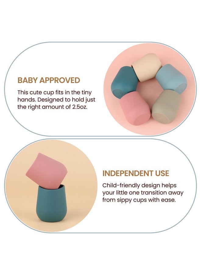Mintlyfe Silicone Baby Cups for 6-12 Months Infants, Silicone Tiny Cups Open Training Cup for Baby Led Weaning, 2 Pack (Color 1) - Image 4