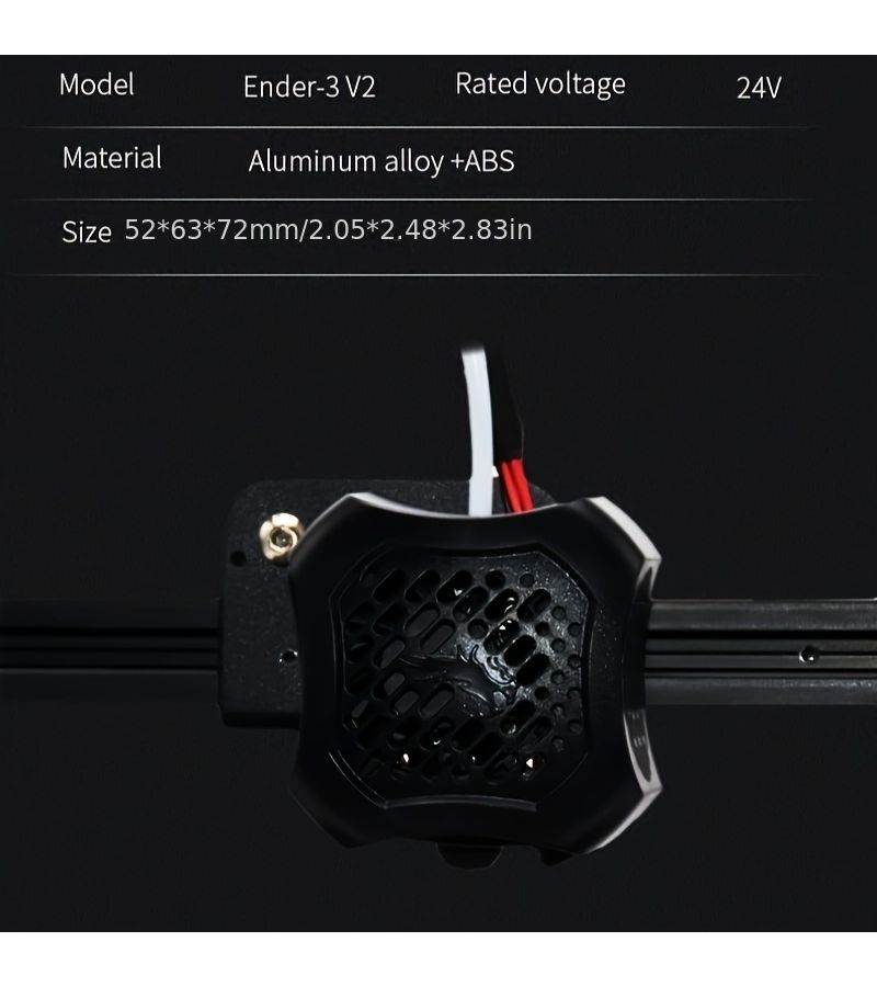 طقم رشاش كامل للطرف الساخن لطابعة ثلاثية الأبعاد من نوع Ender 3 V2، مجموعة كاملة من الفوهات، غطاء مروحة بلاستيكي، أجزاء تجميع 24 فولت - Image 5