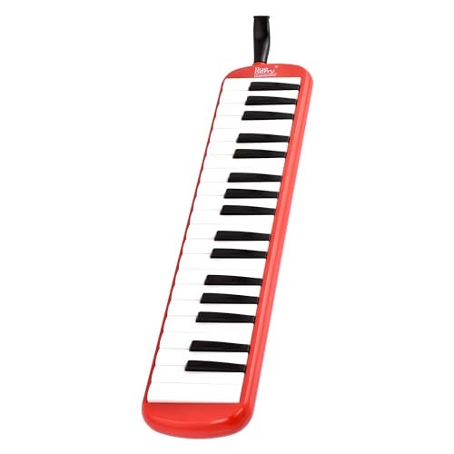 BLUEBERRY Melodica 37 Keys Piano Instrument Soprano Air Piano with Mouthpiece with Hard ABS Case for Music Lovers Beginners Kids - RED - Image 2