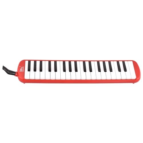 BLUEBERRY Melodica 37 Keys Piano Instrument Soprano Air Piano with Mouthpiece with Hard ABS Case for Music Lovers Beginners Kids - RED - Image 5