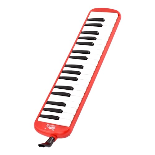 BLUEBERRY Melodica 37 Keys Piano Instrument Soprano Air Piano with Mouthpiece with Hard ABS Case for Music Lovers Beginners Kids - RED - Image 3