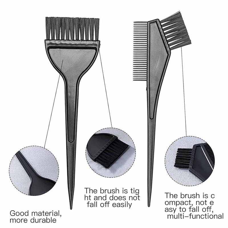 Rinpoche Washable And Reusable Salon Hair Coloring Dyeing Cap and Brush 2 in 1 comb Hair Salon for Unisex Black and Transparent Pack Of 3 - Image 5